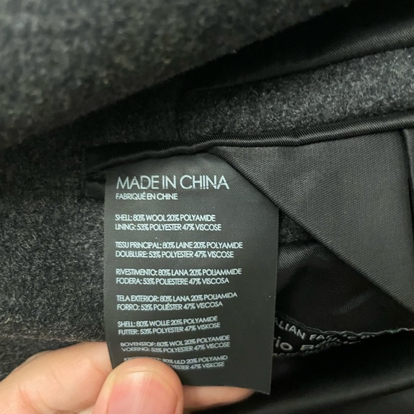 Club Monaco Grey Wool Coat - Picture 4 of 5